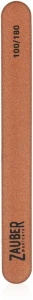 Zauber Пилка для ногтей деревянная 100/180, 03-012A, оранжевая