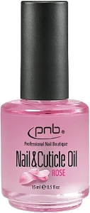 PNB Олія для догляду за нігтями й кутикулою з ароматом троянди Nail & Cuticle Oil Rose