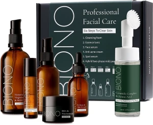 Biono Набір "Професійний щоденний догляд для обличчя. 6 кроків до чистої шкіри" Anti Acne