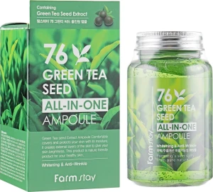 FarmStay Ампульная сыворотка с зеленым чаем All-In-One 76 Green Tea Seed Ampoule