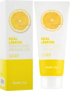 FarmStay Глубоко очищающий пилинг-гель для лица Real Lemon Deep Clear Peeling Gel