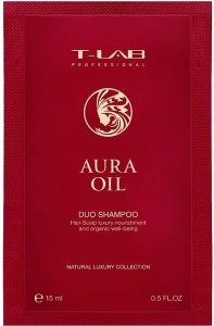 T-LAB Professional Відновлювальний шампунь для сухого та пошкодженого волосся Aura Oil Duo Shampoo (пробник)