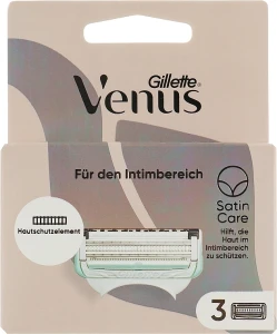 Gillette Змінні касети для гоління інтимної зони, 3 шт. Venus