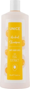 Unice Зміцнювальний яєчний шампунь Herbal Shampoo Anti Hair Loss