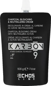Echosline Освітлювальний крем для волосся з нейтралізатором Karbon 9 Charcoal Bleaching & Neutralizing Cream