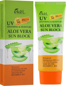 Ekel Солнцезащитный крем для лица с алоэ Uv Aloe Sun Block