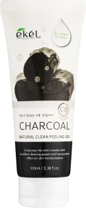 Ekel Пілінг-скотка для обличчя, з деревним вугіллям Natural Clean Peeling Gel Charcoal