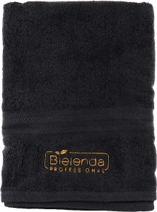 Bielenda Professional Рушник із логотипом, чорний, 70 х 140 см Spa Frotte Black Towel
