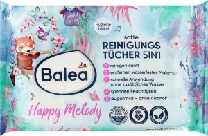 Balea Очищающие салфетки для снятия макияжа Happy Melody Soften Wet Wipes