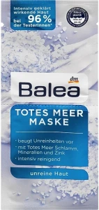 Balea Маска для обличчя із солями мертвого моря Face Mask With Salts Of The Dead Sea