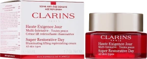 Відновлюючий денний крем для всіх типів шкіри - Clarins Super Restorative Day Cream, 50 мл