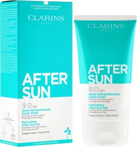 Clarins Освіжальний гель після засмаги для обличчя і тіла Refreshing After Sun Gel 24H