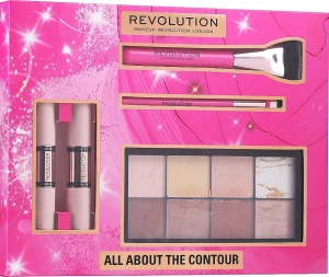 Makeup Revolution All About The Contour Gift Set Набор, 5 продуктов