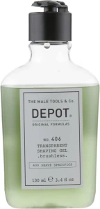 Depot Гель для гоління, без піни Shave Specifics 406 Transparent Shaving Gel