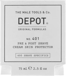 Depot Защитный крем до и после бритья Shave Specifics 401 Pre & Post Cream Skin Protector