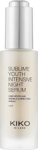 Kiko Milano Ночная сыворотка для лица от прыщей и морщин Sublime Youth Intensive Night Serum