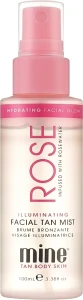 MineTan Мус водичка для миттєвої автозасмаги Rose Illuminating Facial Tan Mist