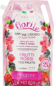 Parisienne Italia Рідке мило "Червоні фрукти" Fiorile Red Fruits Liquid Soap (дой-пак)