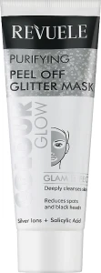 Revuele Срібна очищувальна маска-плівка Color Glow Glitter Mask Pell-Off Purifying