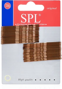 SPL Невидимки для волос фрезерованные, 50 мм, коричневые