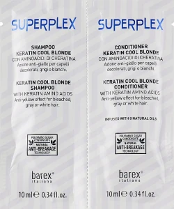 Barex Italiana Набір "Холодний блонд" SuperPlex (пробник) (sch/10ml + cond/10ml)