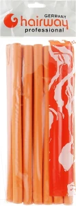 Hairway Гибкие бигуди длина 250мм d17, оранжевые Flex-Curler Flex Roller 25cm Orange
