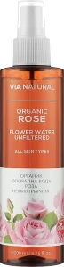 BioFresh Гидролат розы Via Natural Organic Rose Flower Water Unfiltered, 200ml