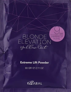 Kaaral Пудра освітлювальна для волосся до 9 рівня Blonde Elevation Yellow Out Extreme Lift Powder