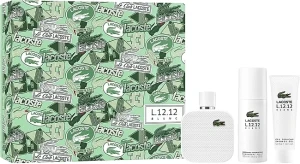 Lacoste Eau De L.12.12 Blanc Набор (edt/100ml + deo/150ml + sh/gel/50ml)