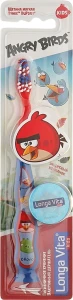 Longa Vita Зубна щітка "Angry Birds" з ковпачком, синя