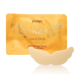 PETITFEE & KOELF Гидрогелевая маска для шеи с плацентой "HYDROGEL ANGEL WINGS" Gold Neck Pack