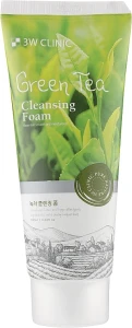 3W Clinic Пінка для вмивання з екстрактом зеленого чаю Green Tea Cleansing Foam