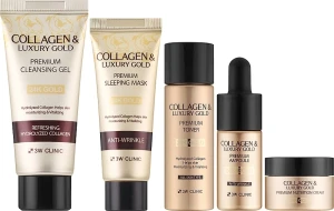 Набір - 3W Clinic Collagen Luxury Gold Special Starter Kit, 5 продуктов