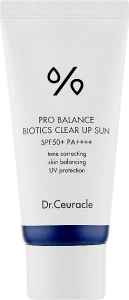 Dr. Ceuracle Сонцезахисний освітлювальний крем з пробіотиками Pro Balance Biotics Clear Up Sun SPF50+