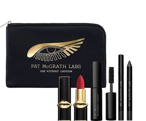 Pat McGrath Classic Makeup Bag & Mini Essentials Trio (lipstick/1.2g + eye/pen/0.8g + mascara/5ml + bag) Набор для макияжа