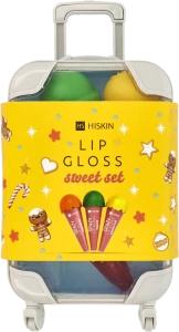 Набор подарочный блески для губ в чемоданчике - HiSkin Lip Gloss Sweet Set, 3 продукта