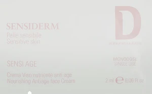 Dermophisiologique Антивозрастной крем для чувствительной кожи Sensiderm Sensi Age Nourishing Face Cream (пробник), 2ml