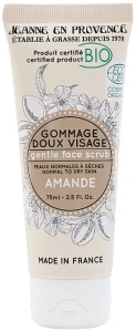 Jeanne en Provence Ніжний скраб для обличчя з мигдалем BIO Almond Gentle Face Scrub