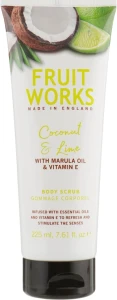 Grace Cole Скраб для тела "Кокос и лайм" Fruit Works Coconut & Lime Body Scrub