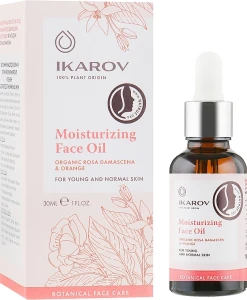 Ikarov Зволожувальна олія для обличчя "Дамаська троянда та апельсин" Moisturizing Face Oil