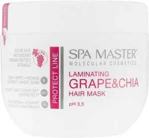 Spa Master Ламинирующая маска для защиты волос с виноградом и чиа Laminating Grape & Chia Hair Mask