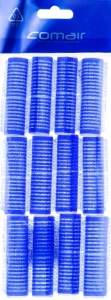 Comair Комплект бигуди-липучки "Velcro plus", 12 штук, 15мм, синие