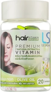 Lesasha Тайські капсули для волосся з оливковою олією Hair Serum Vitamin Olive Oil (флакон)