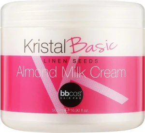 BBcos Мигдальний крем для всіх типів волосся Kristal Basic Linen Seeds Almond Milk Cream