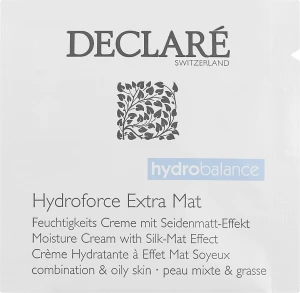 Declare Экстра матирующий увлажняющий крем для лица с каолином Hydroforce Extra Mat (пробник)