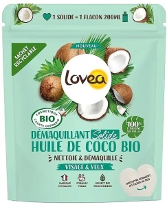 Lovea Make-up Remover Organic Coconut Oil Засіб для зняття макіяжу з органічним кокосовим маслом
