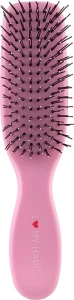 I LOVE MY HAIR Щітка для волосся «Spider Soft Kids», 9 рядів, матова, рожева
