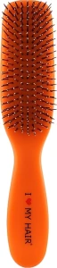 I LOVE MY HAIR Щетка детская для волос "Spider Soft Kids", 9 рядов, матовая, оранжевая