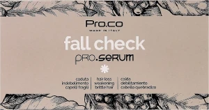 Pro. Co Зміцнююча cироватка проти випадіння волосся в ампулах Fall Check Pro. Serum