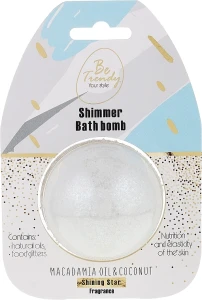 Be Trendy Бомба для ванны "Масло макадамии и кокос" Shimmer Bath Bomb Macadamia Oil & Coconut Shining Star